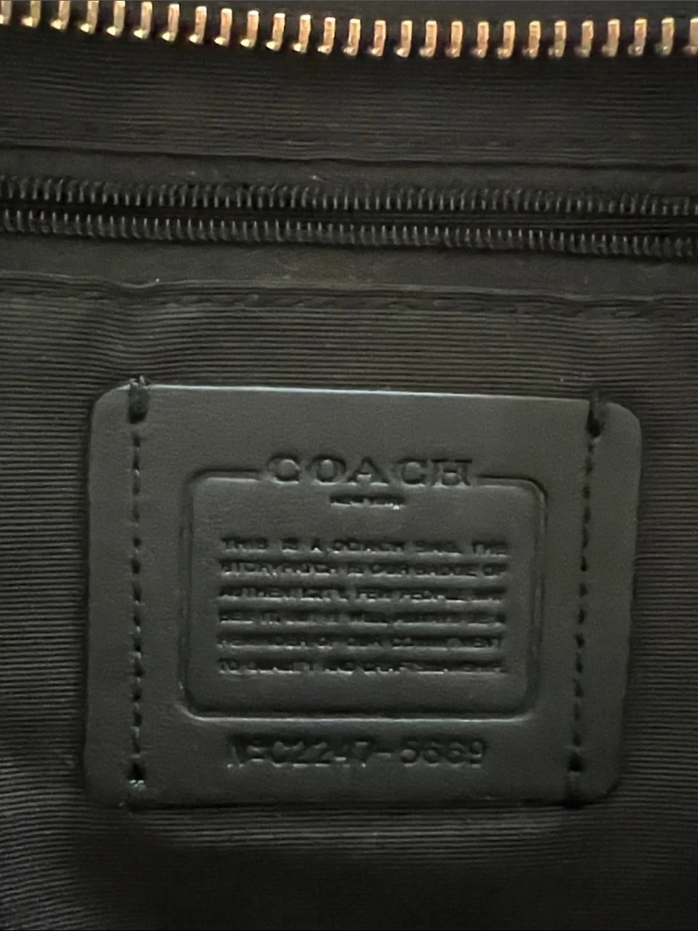 Coach Black Pebbled Leather Backpack with Gold Hardware